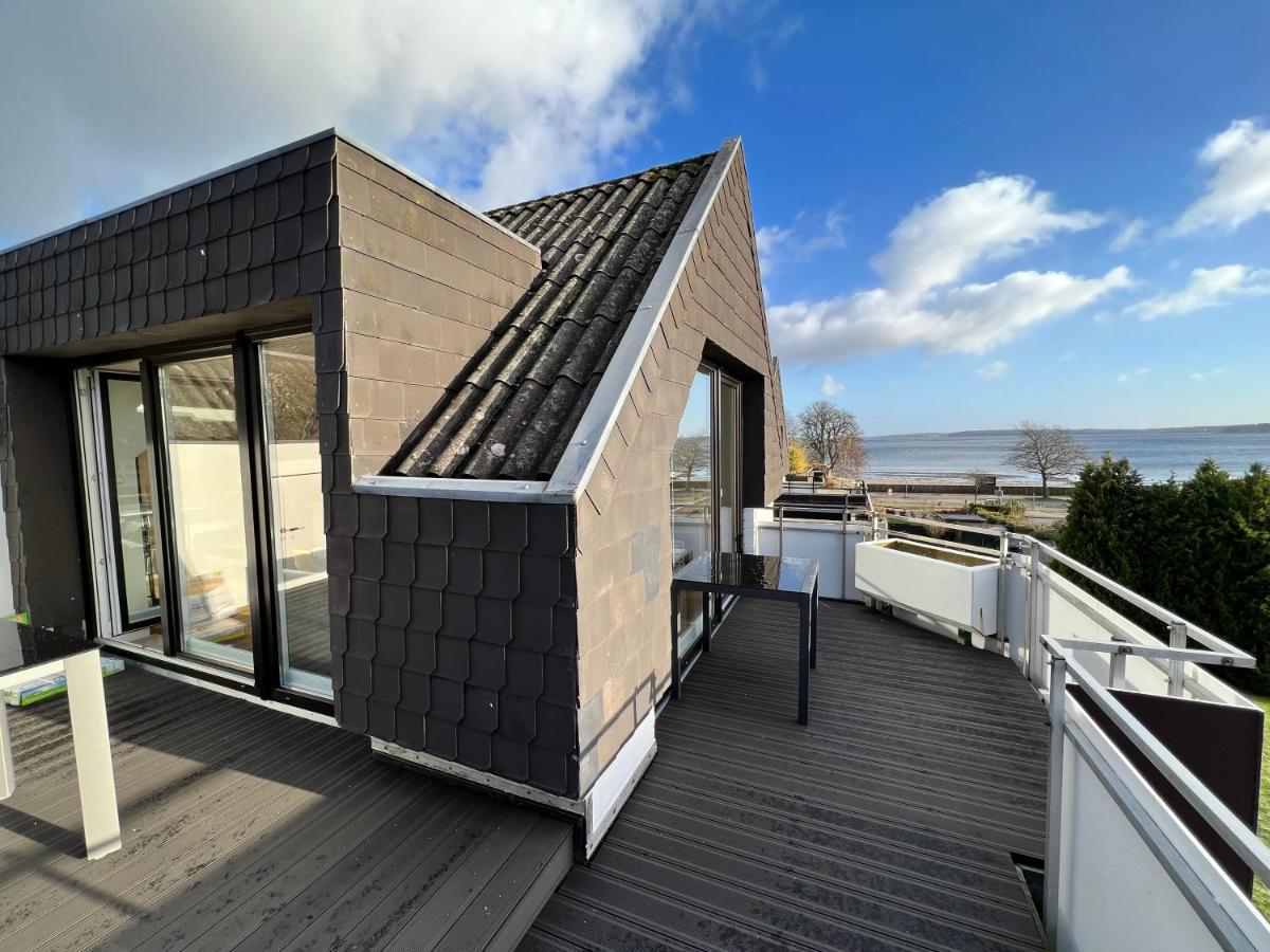 Beach House II - Penthousewohnung In Bestlage Mit Sonniger Dachterrasse Und Top Meerblick Harrislee Exterior foto