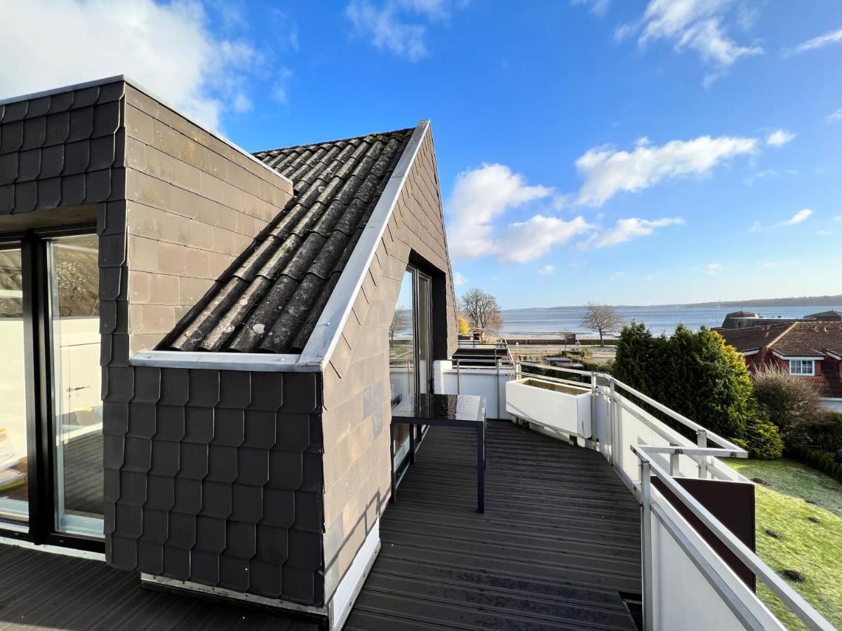 Beach House II - Penthousewohnung In Bestlage Mit Sonniger Dachterrasse Und Top Meerblick Harrislee Exterior foto